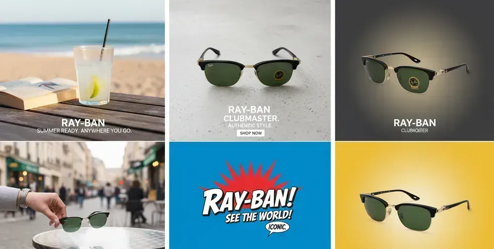 Ray-Ban Clubmaster-style sunglasses BO-34